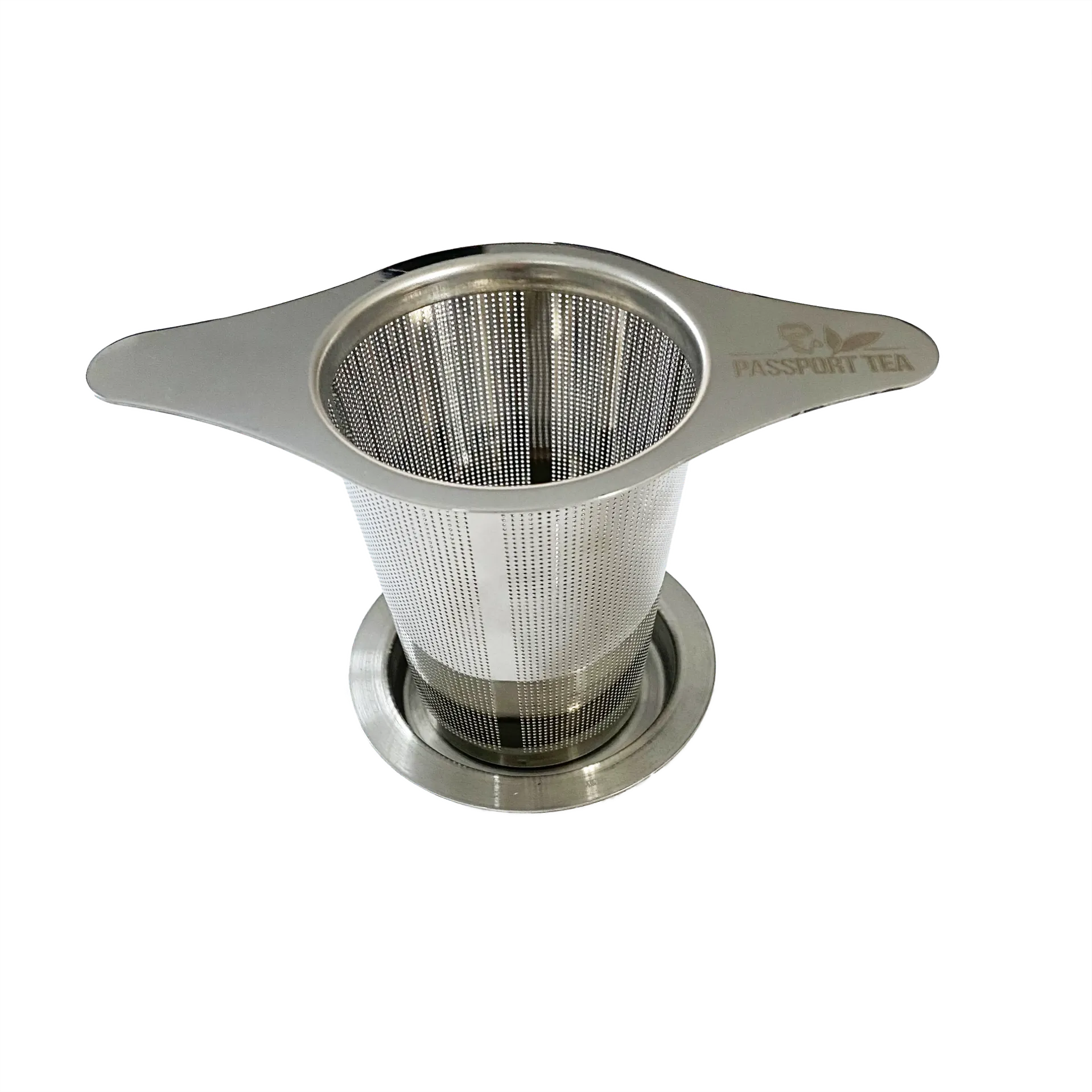 Teesieb mit Abstelltellerchen "Engelsflügel"